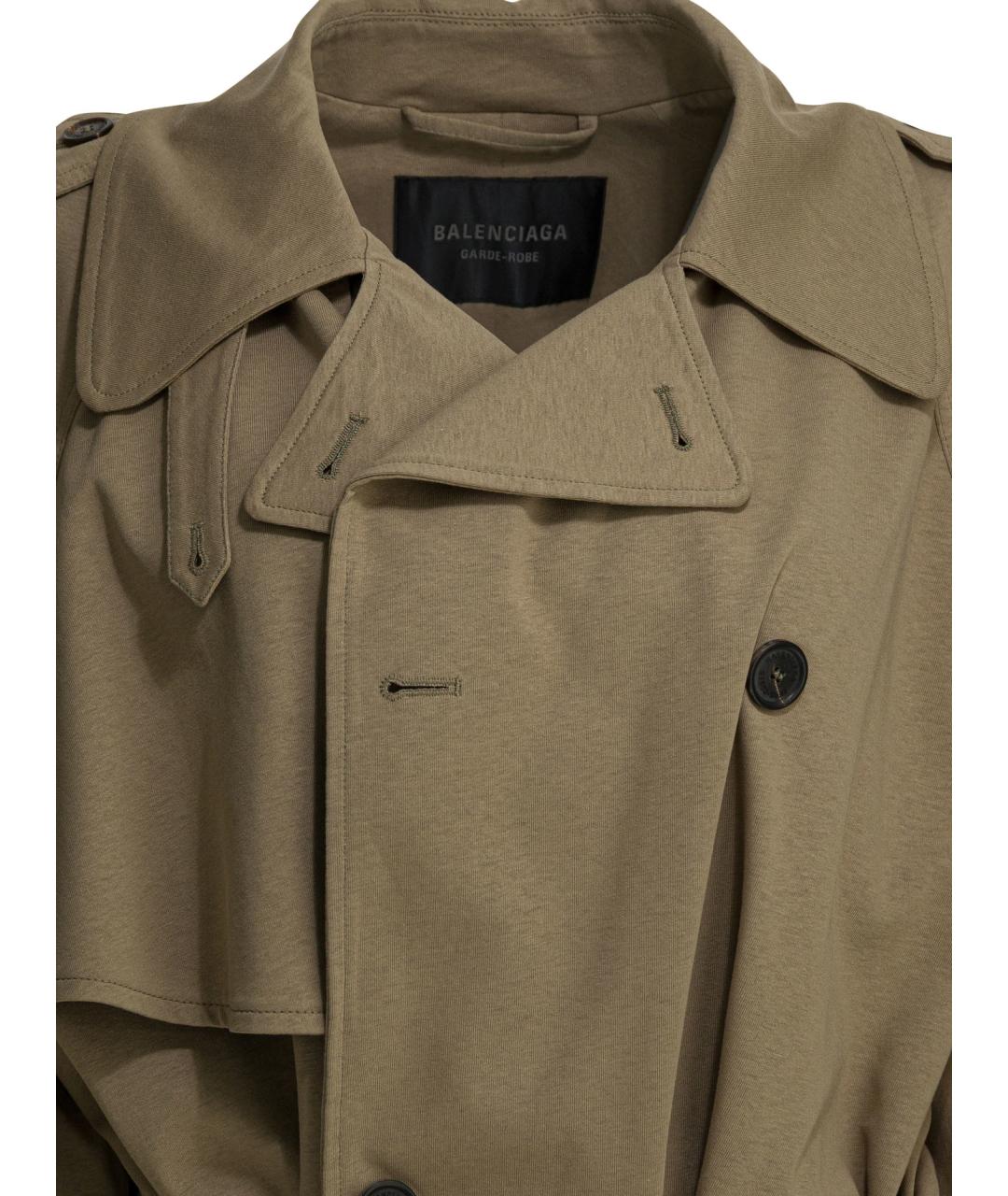 BALENCIAGA Бежевый хлопковый тренч/плащ, фото 3