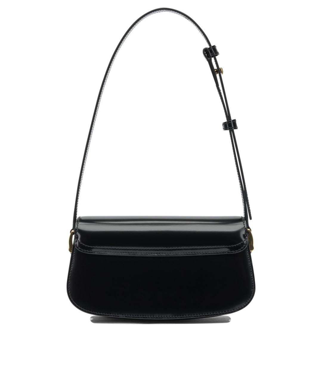 Ami Paris Черная кожаная сумка через плечо, фото 3