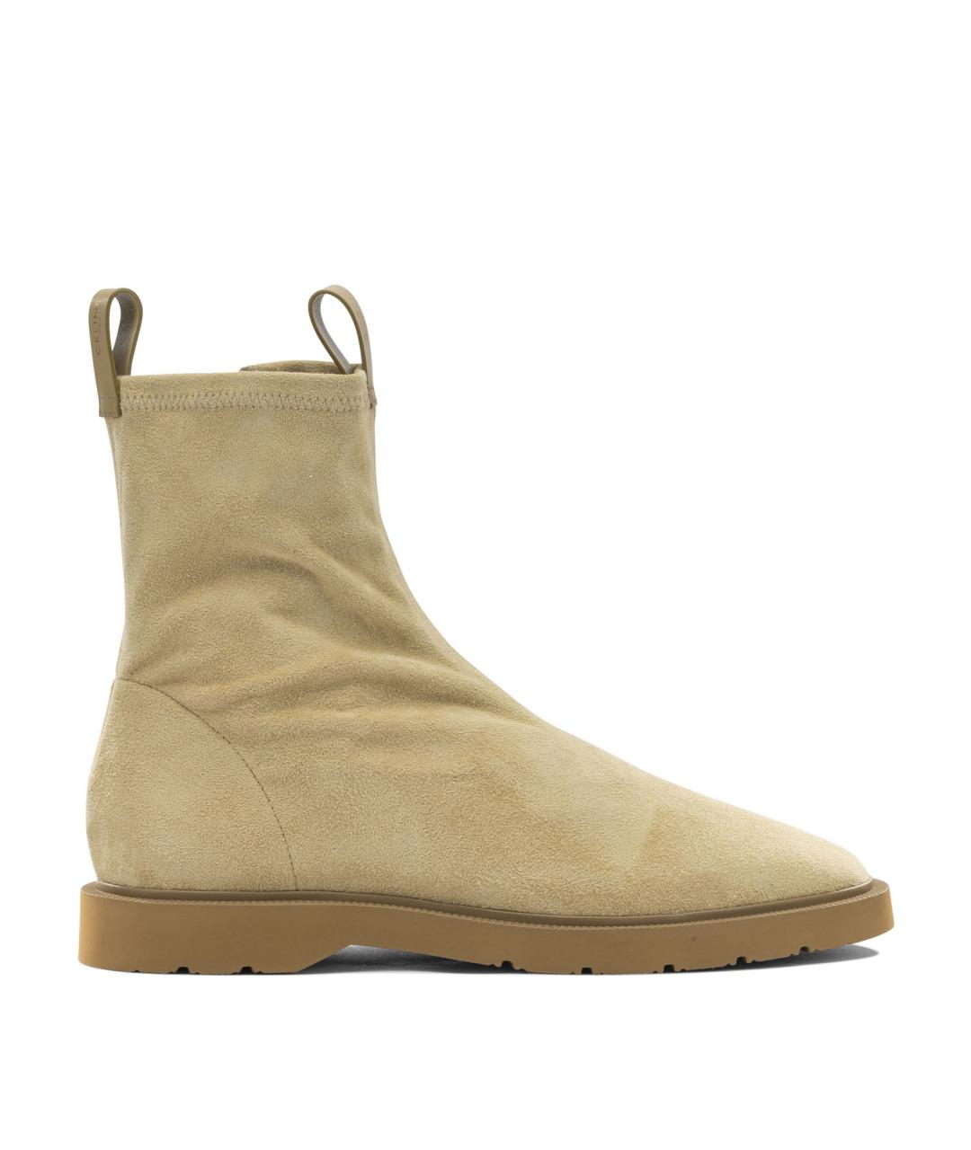 CELINE Бежевые замшевые высокие ботинки, фото 1