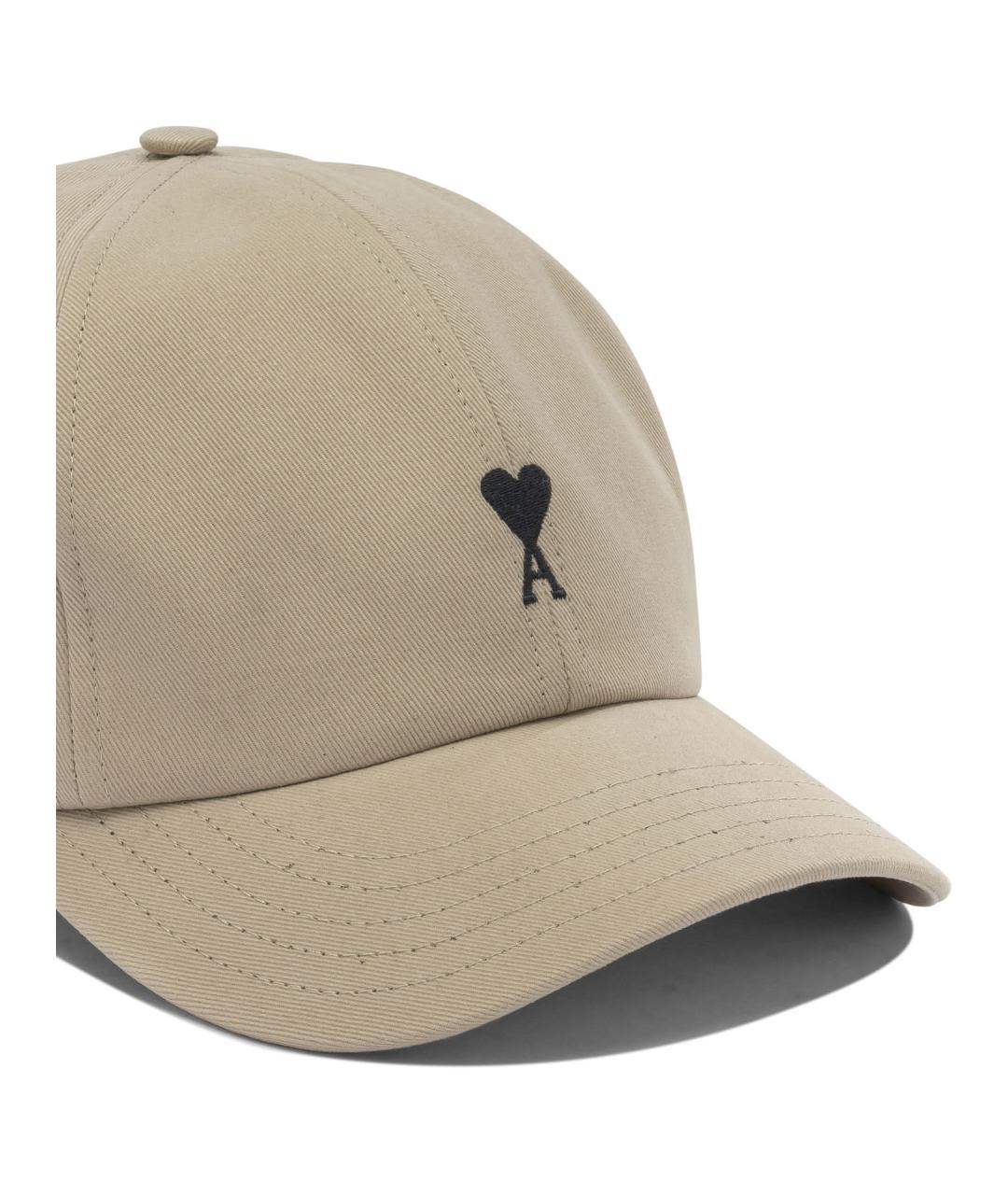 Ami Paris Бежевая хлопковая кепка, фото 4