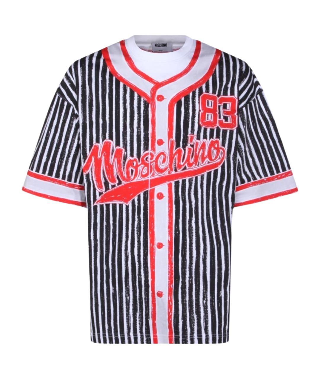 MOSCHINO Красная вискозная футболка, фото 1