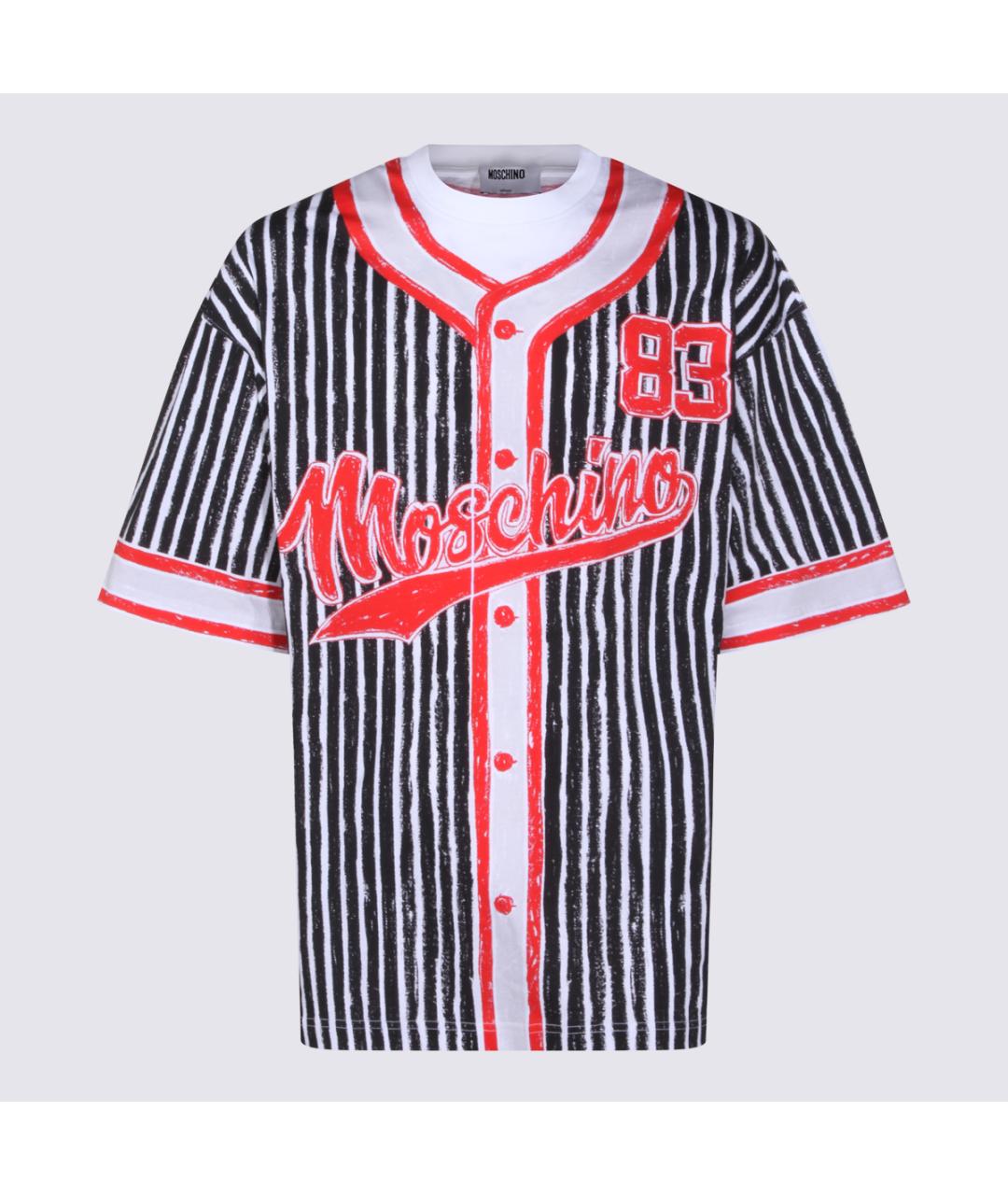 MOSCHINO Красная вискозная футболка, фото 5