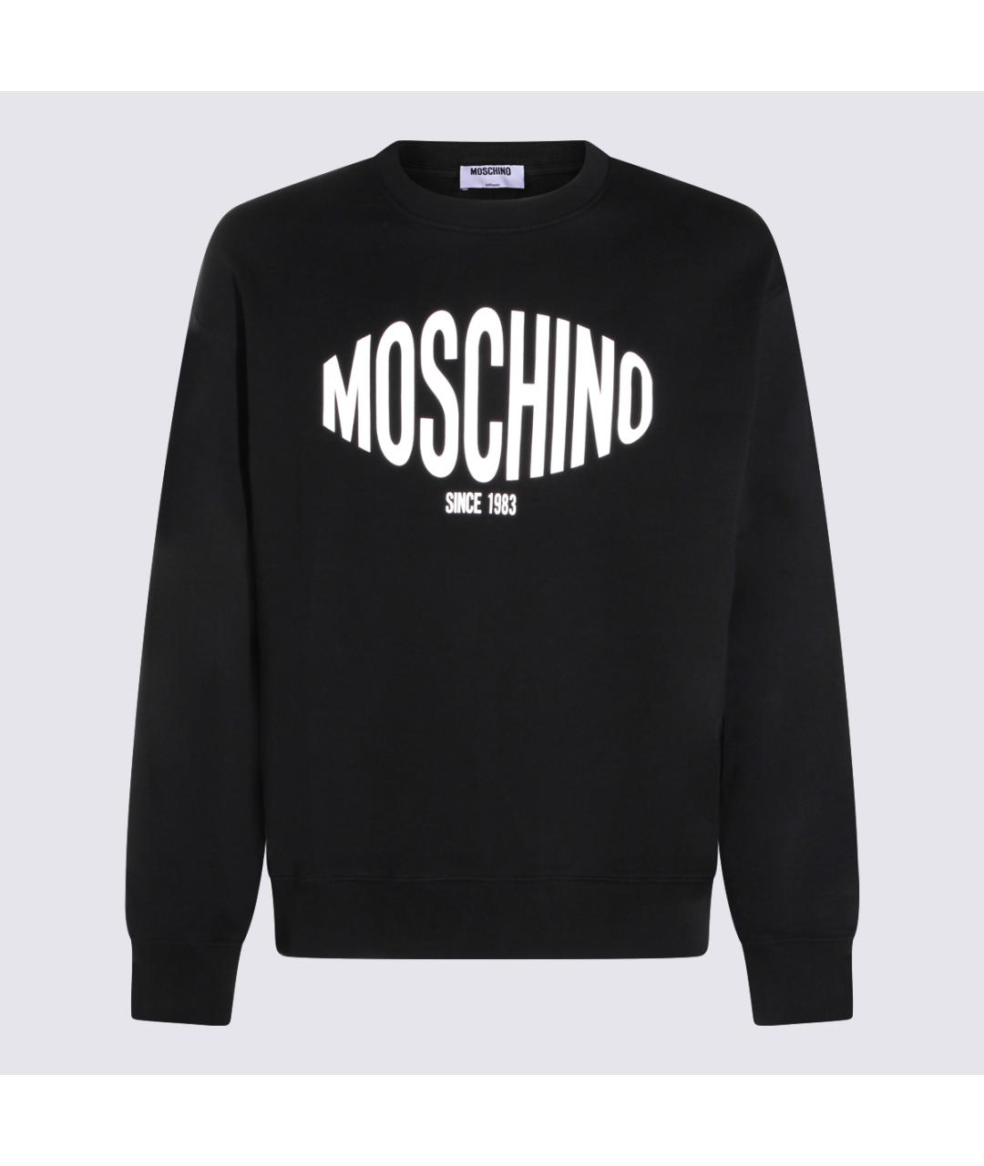 MOSCHINO Черный хлопковый джемпер / свитер, фото 4