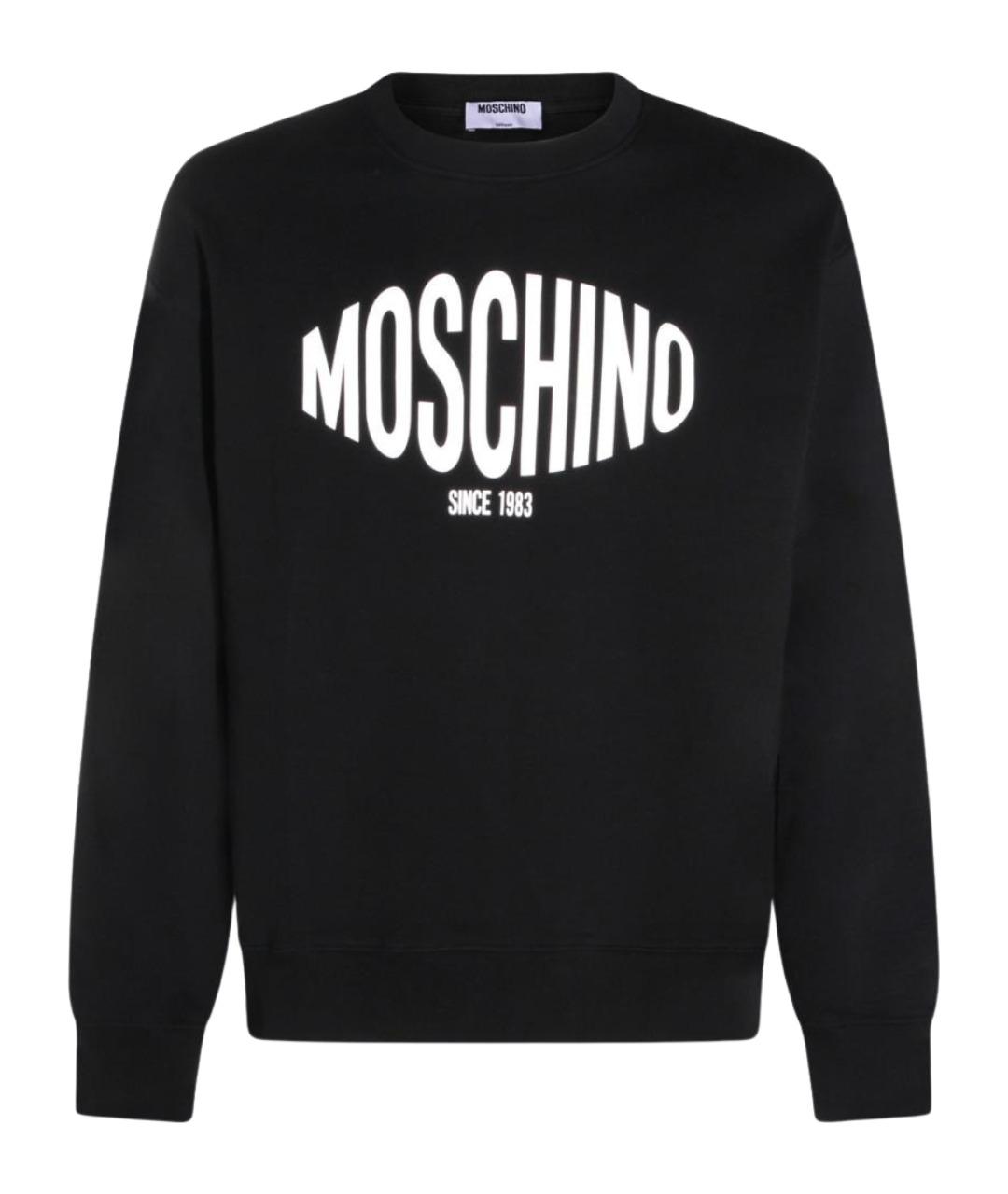 MOSCHINO Черный хлопковый джемпер / свитер, фото 1
