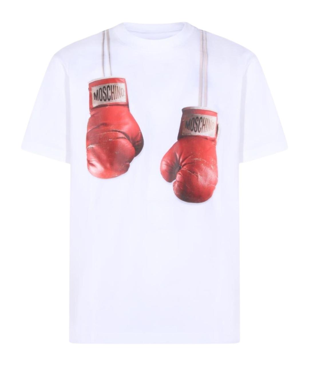 MOSCHINO Белая хлопковая футболка, фото 1