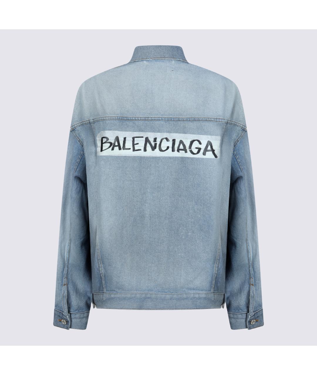 BALENCIAGA Голубая деним куртка, фото 2