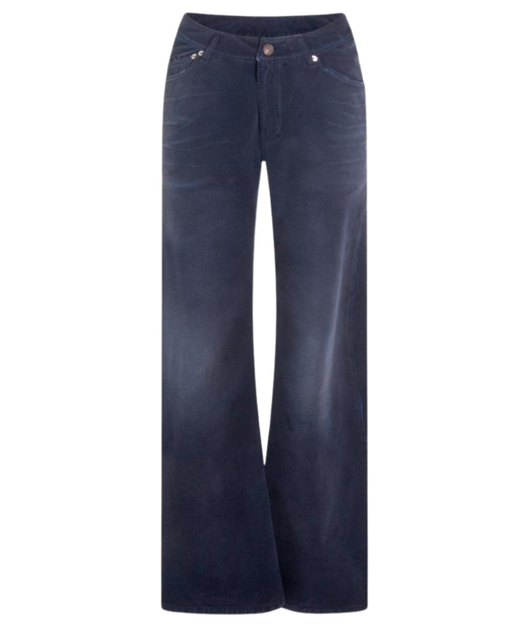 BALENCIAGA Синие хлопковые прямые джинсы, фото 1