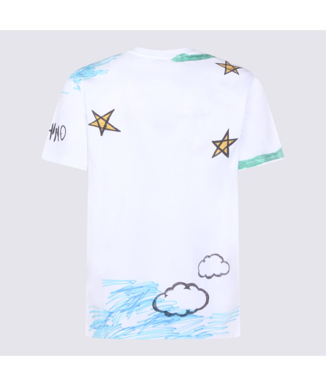 MOSCHINO Белая хлопковая футболка, фото 2