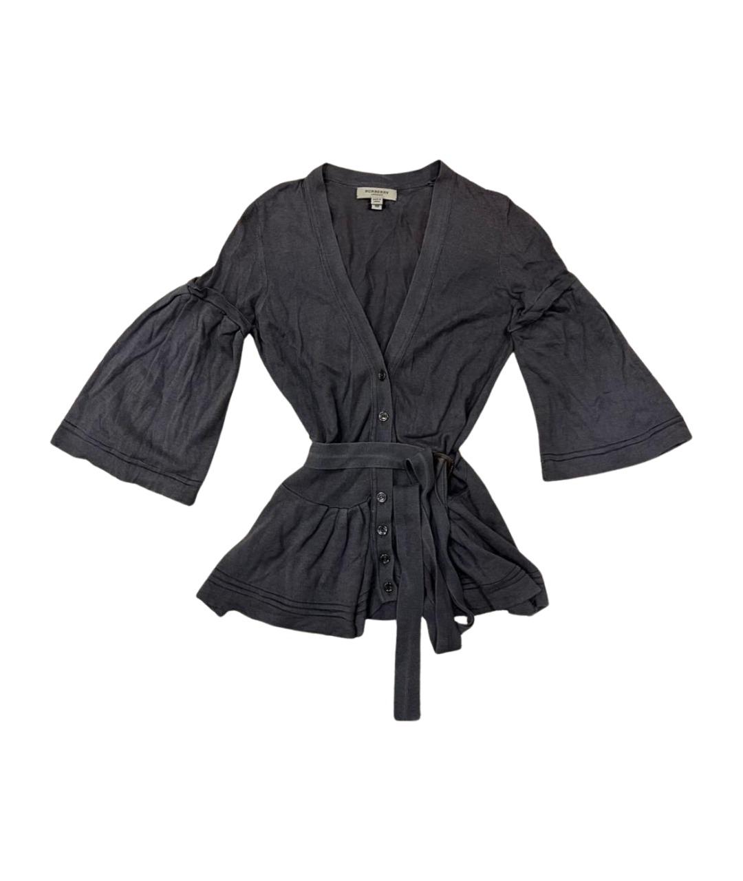 BURBERRY Антрацитовый хлопковый кардиган, фото 1