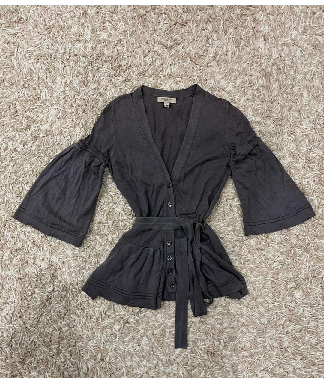 BURBERRY Антрацитовый хлопковый кардиган, фото 6