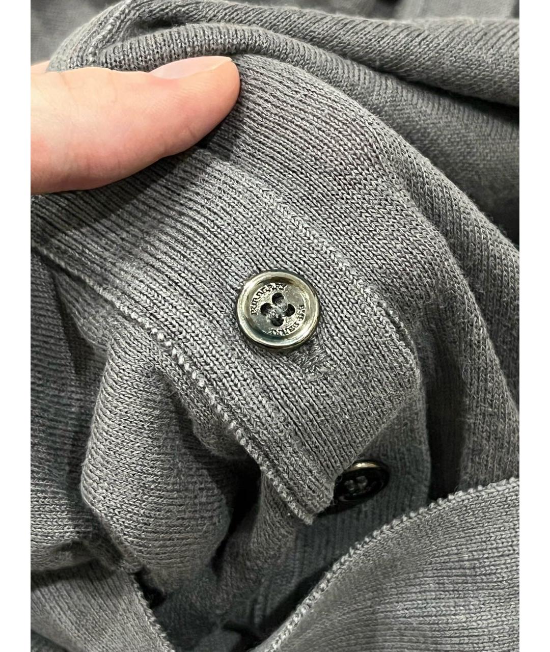 BURBERRY Антрацитовый хлопковый кардиган, фото 4