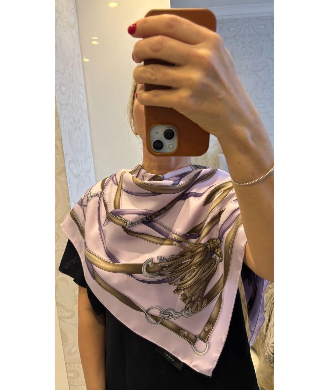 GUCCI Мульти шелковый платок, фото 6