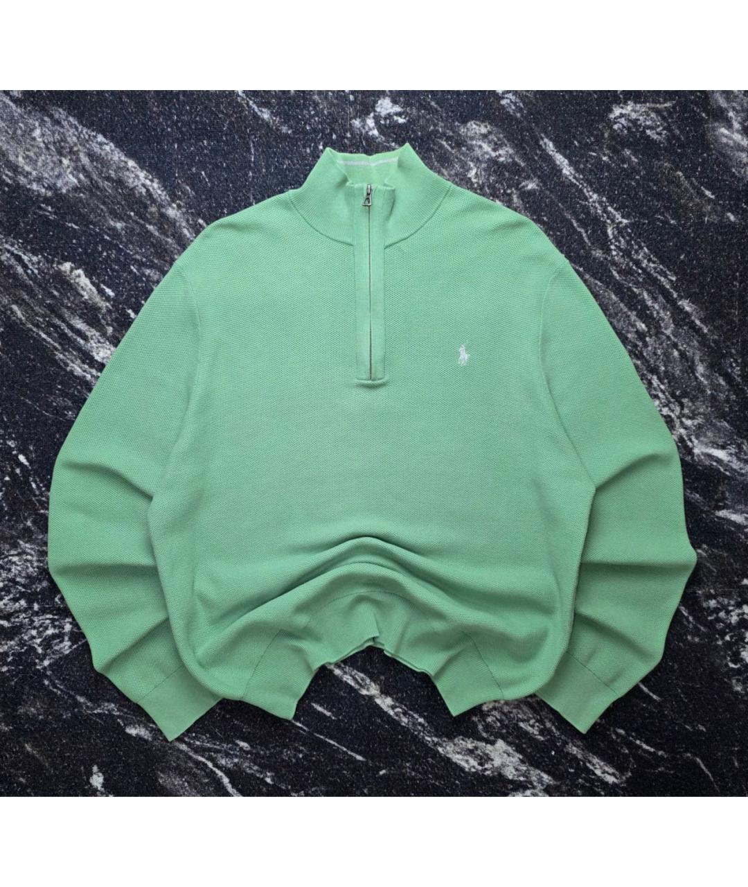 POLO RALPH LAUREN Зеленый хлопковый джемпер / свитер, фото 8
