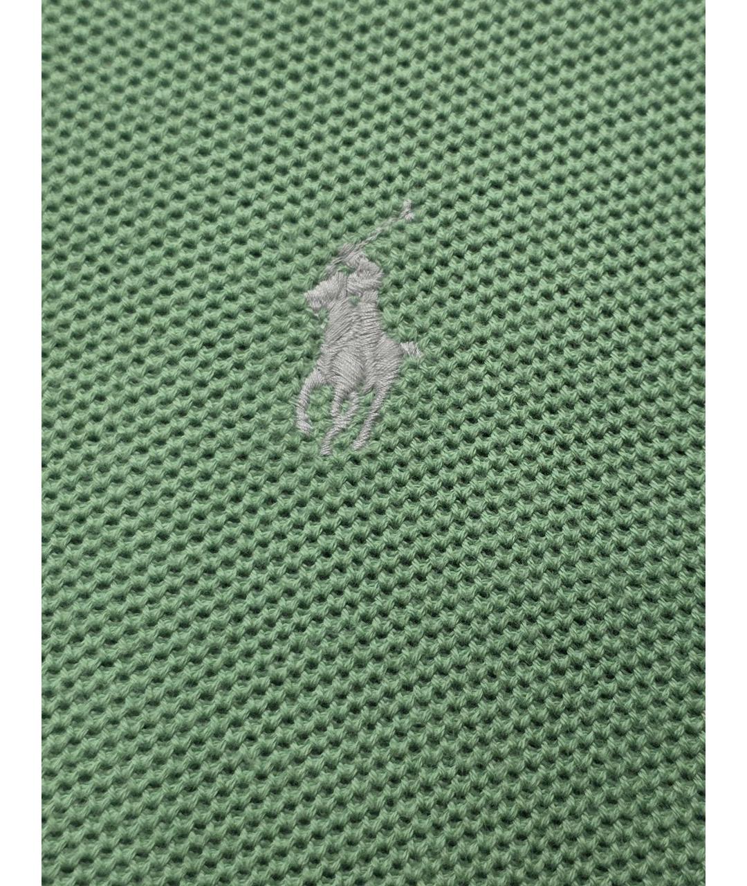 POLO RALPH LAUREN Зеленый хлопковый джемпер / свитер, фото 4