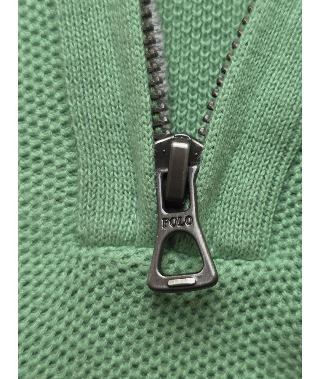 POLO RALPH LAUREN Зеленый хлопковый джемпер / свитер, фото 6
