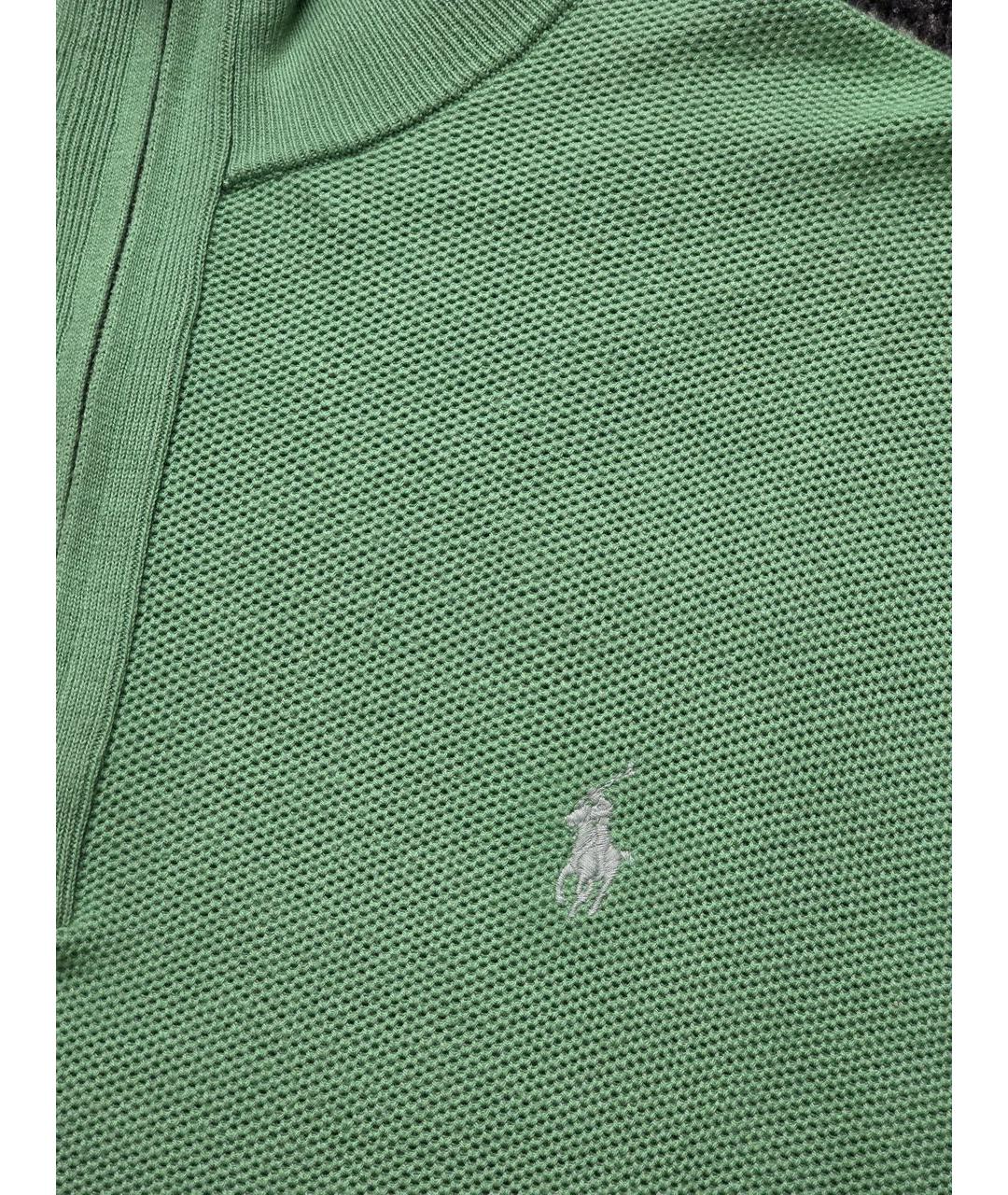 POLO RALPH LAUREN Зеленый хлопковый джемпер / свитер, фото 3