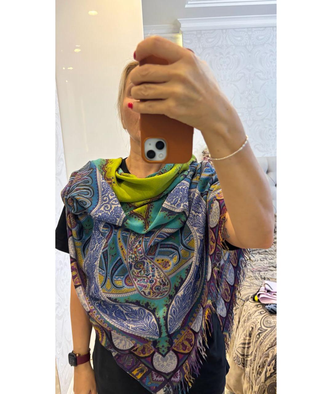 ETRO Мульти кашемировый платок, фото 4