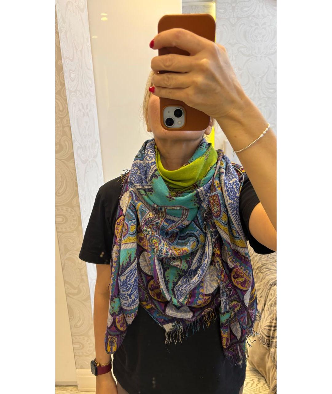 ETRO Мульти кашемировый платок, фото 5