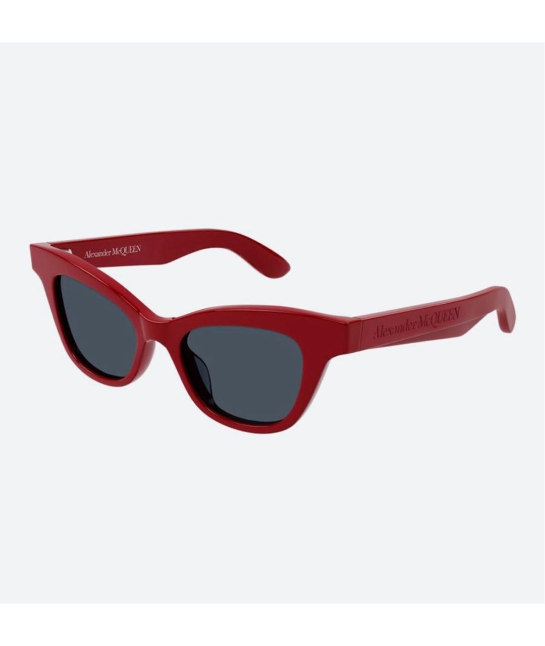 ALEXANDER MCQUEEN Бордовые пластиковые солнцезащитные очки, фото 2