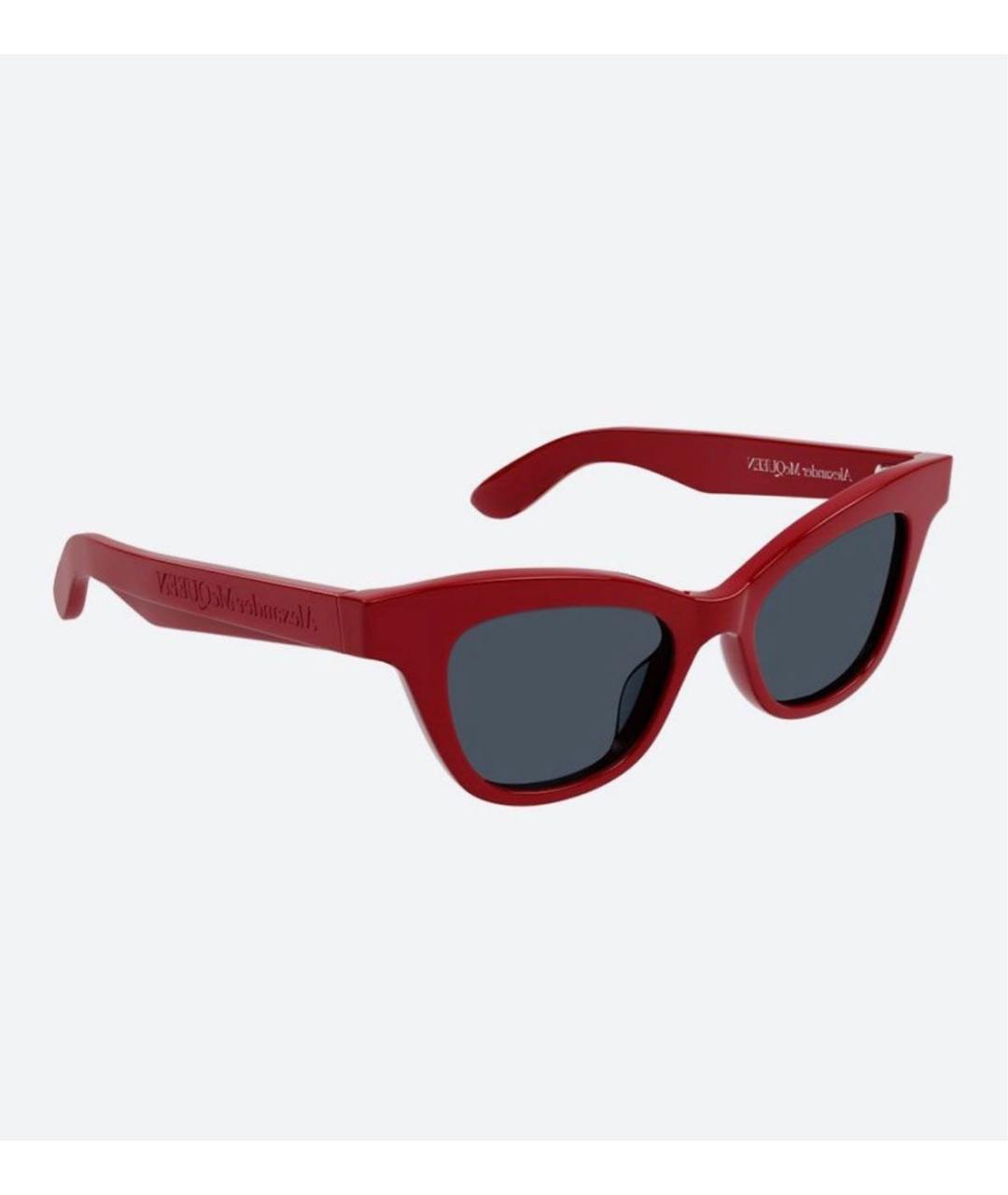 ALEXANDER MCQUEEN Бордовые пластиковые солнцезащитные очки, фото 5