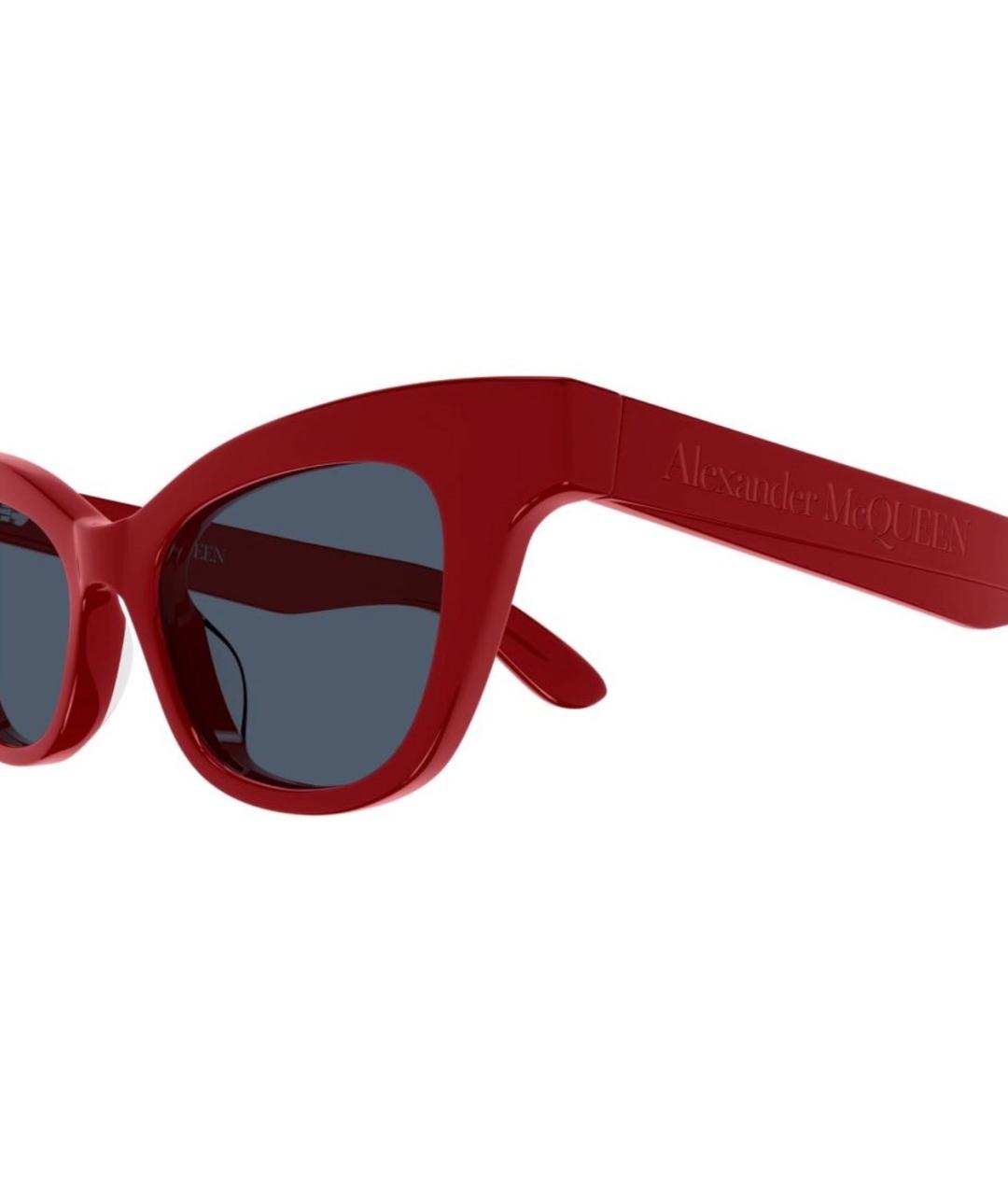 ALEXANDER MCQUEEN Бордовые пластиковые солнцезащитные очки, фото 3