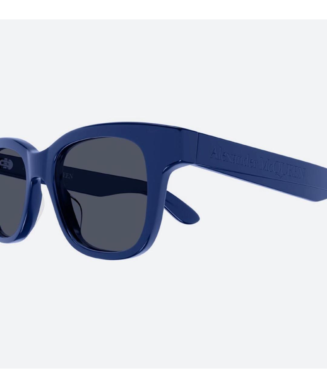 ALEXANDER MCQUEEN Синие пластиковые солнцезащитные очки, фото 3
