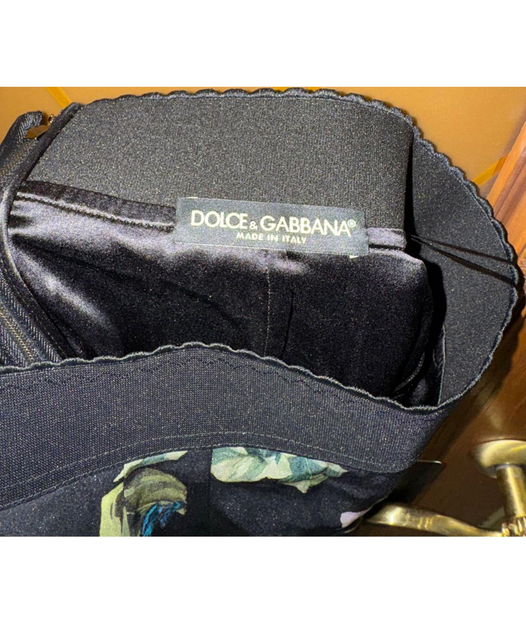 DOLCE&GABBANA Мульти шелковая юбка миди, фото 8