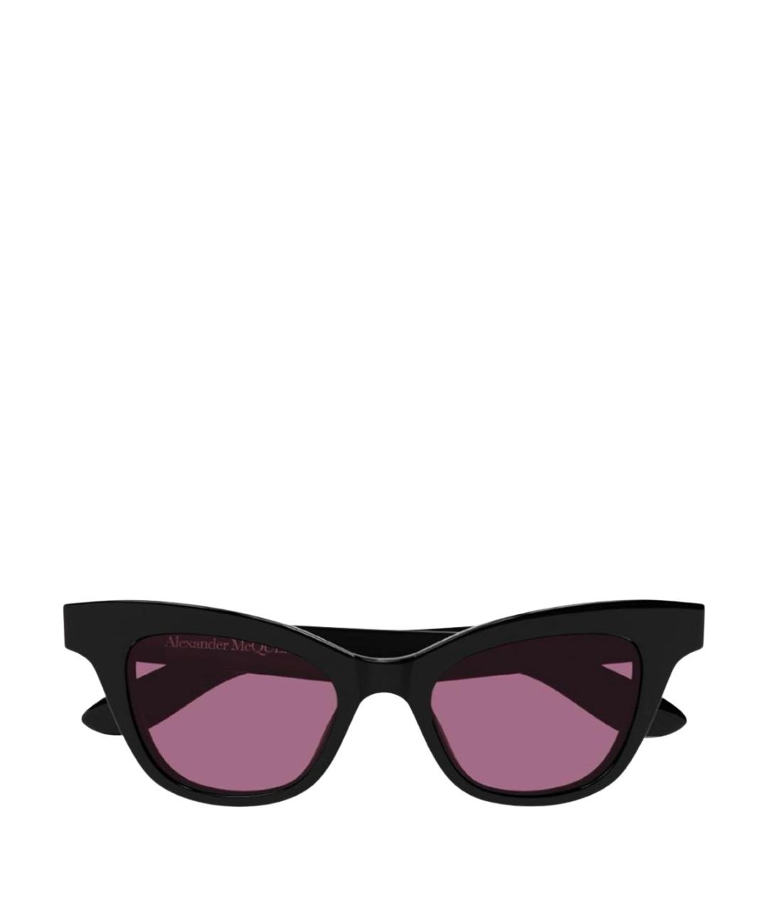 ALEXANDER MCQUEEN Черные пластиковые солнцезащитные очки, фото 1
