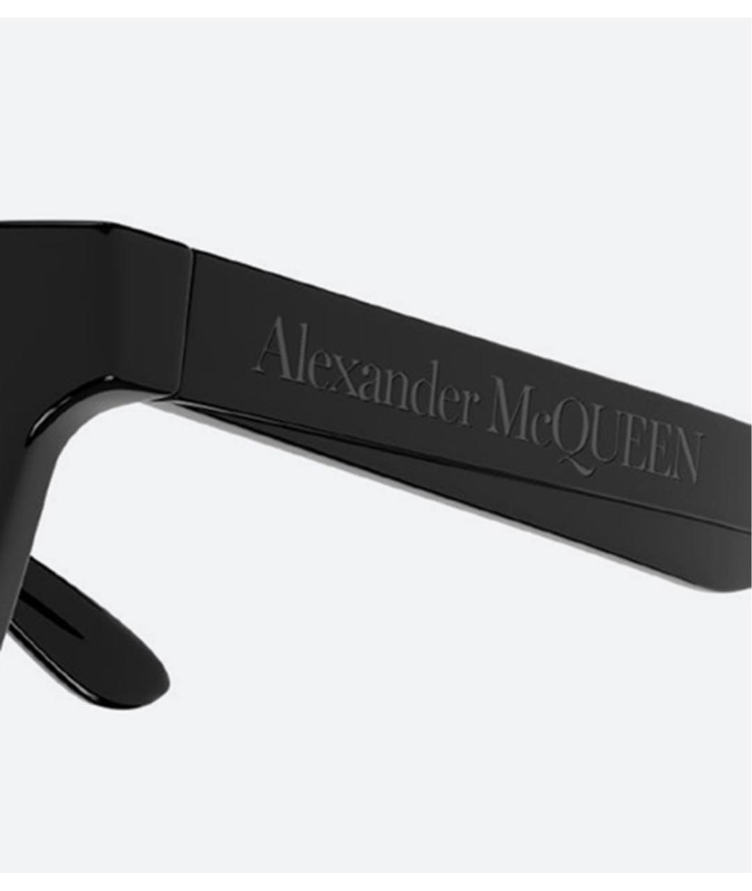 ALEXANDER MCQUEEN Черные пластиковые солнцезащитные очки, фото 4