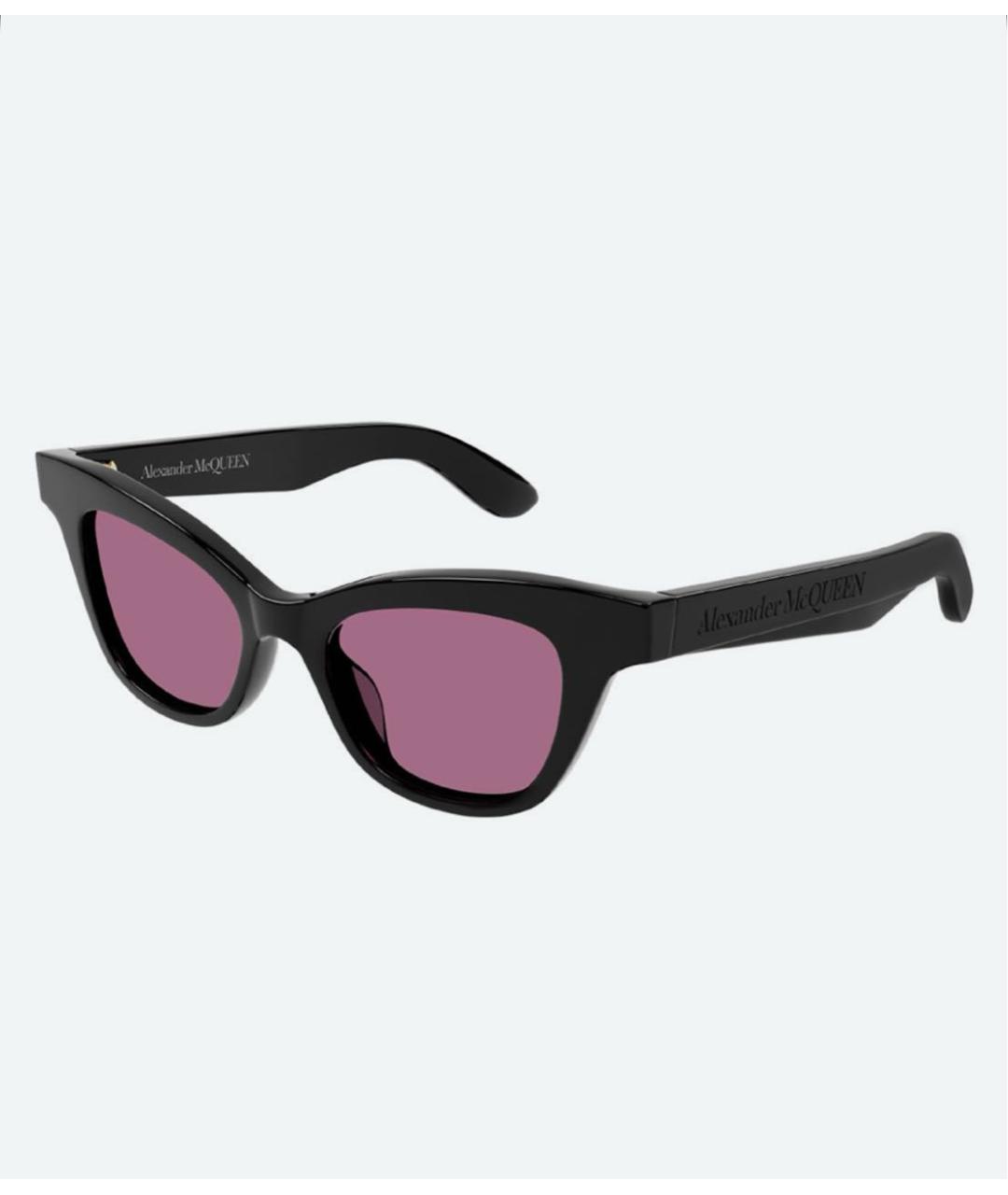 ALEXANDER MCQUEEN Черные пластиковые солнцезащитные очки, фото 2