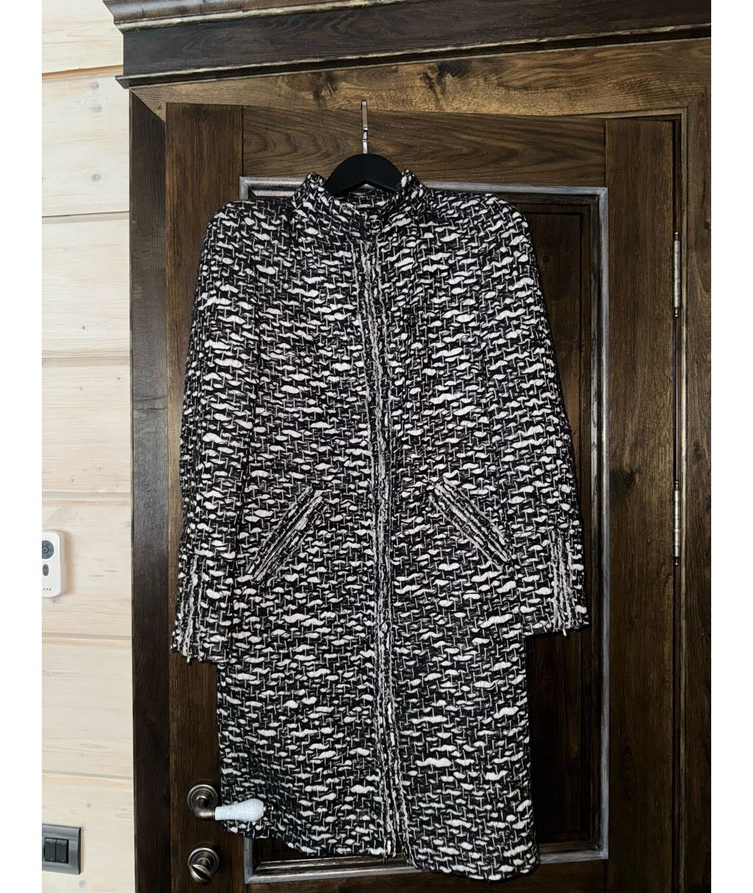 CHANEL Черное шерстяное пальто, фото 5