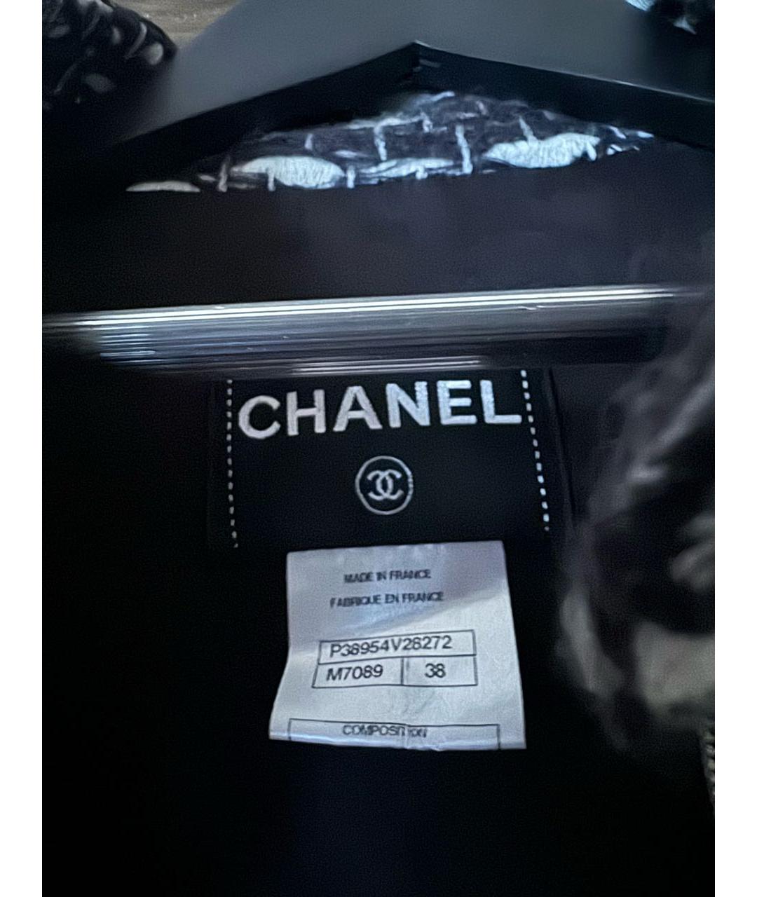 CHANEL Черное шерстяное пальто, фото 3