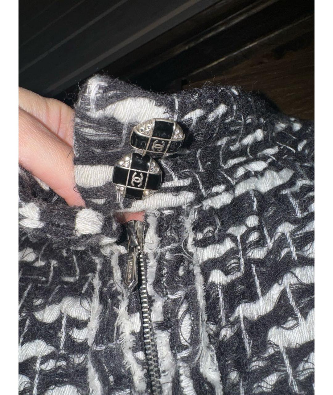 CHANEL Черное шерстяное пальто, фото 2