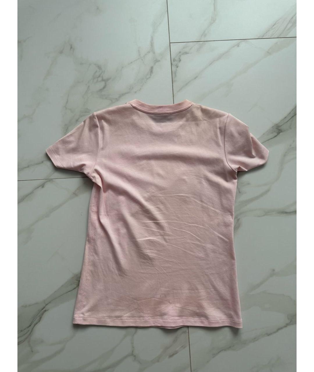 LOUIS VUITTON Розовая хлопковая футболка, фото 2