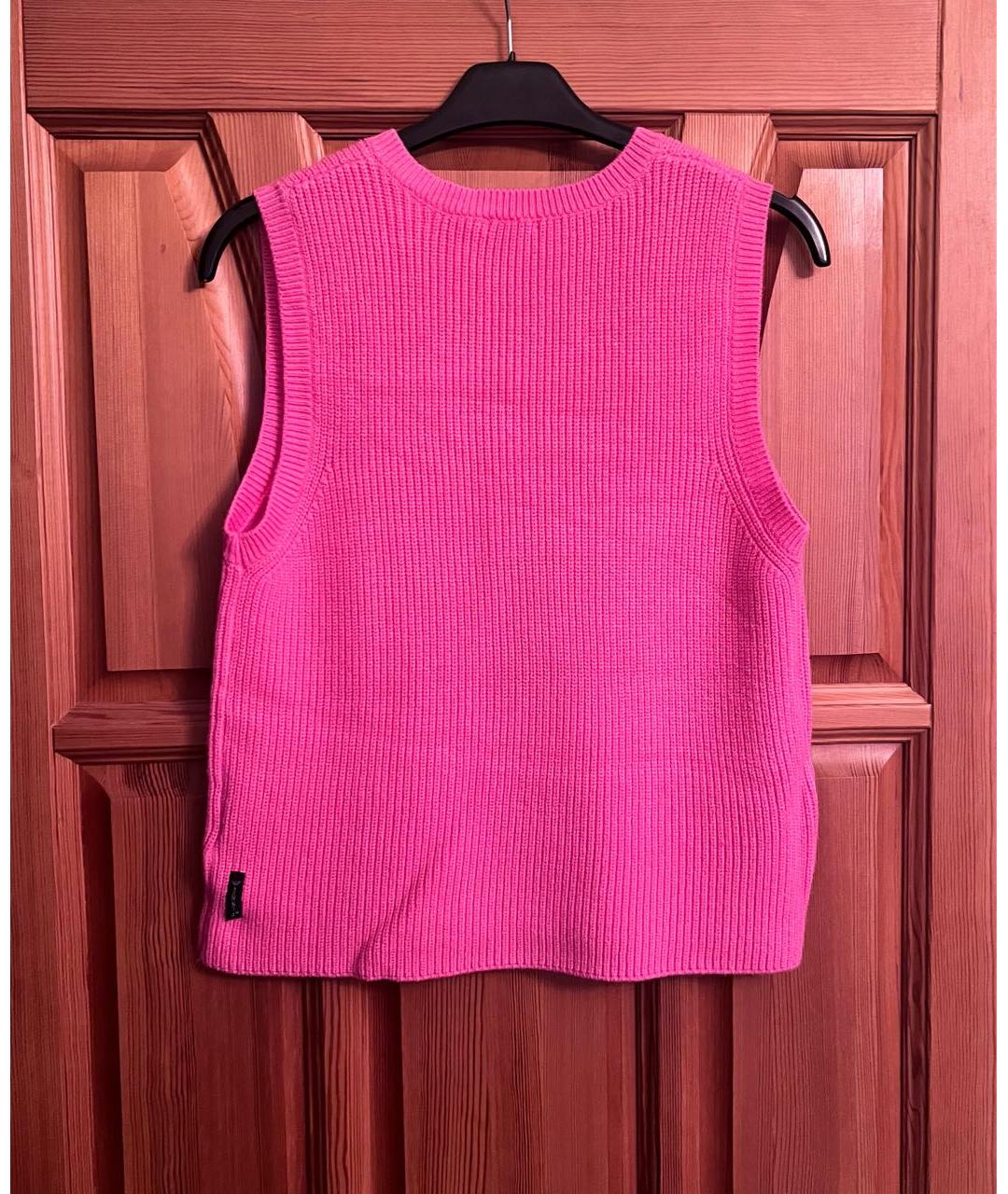 ARMANI JEANS Розовый шерстяной жилет, фото 2