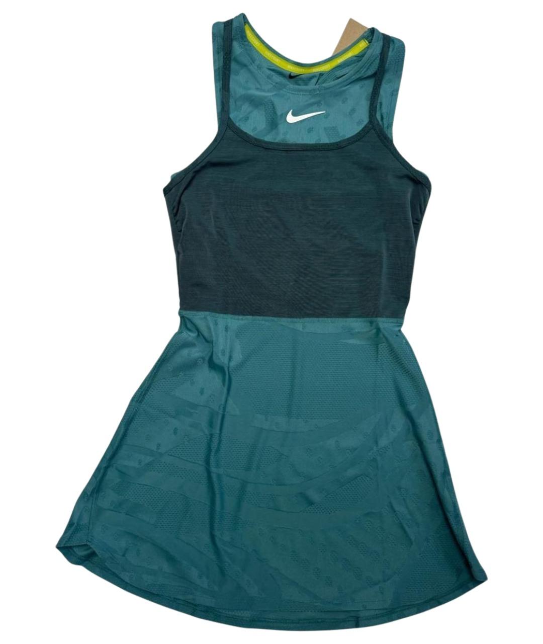 NIKE Бирюзовое синтетическое платье, фото 4