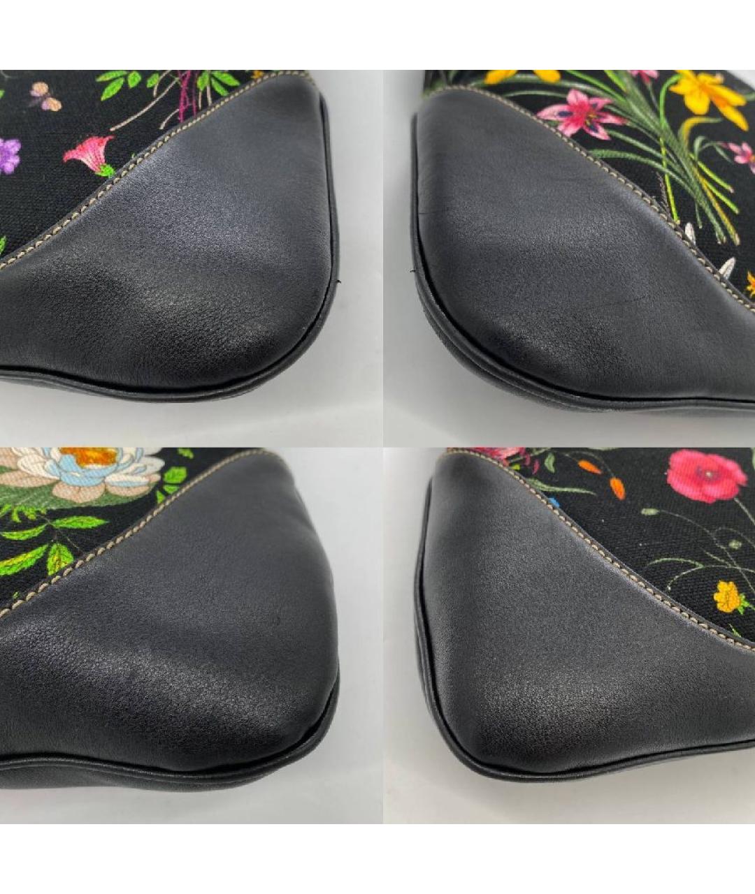 GUCCI Черная тканевая сумка с короткими ручками, фото 5