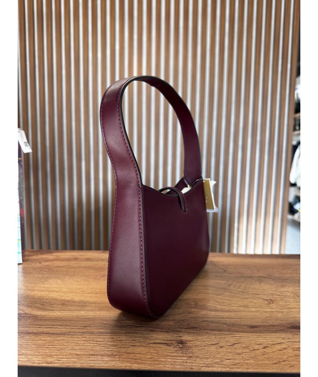 MICHAEL KORS Бордовая кожаная сумка с короткими ручками, фото 2