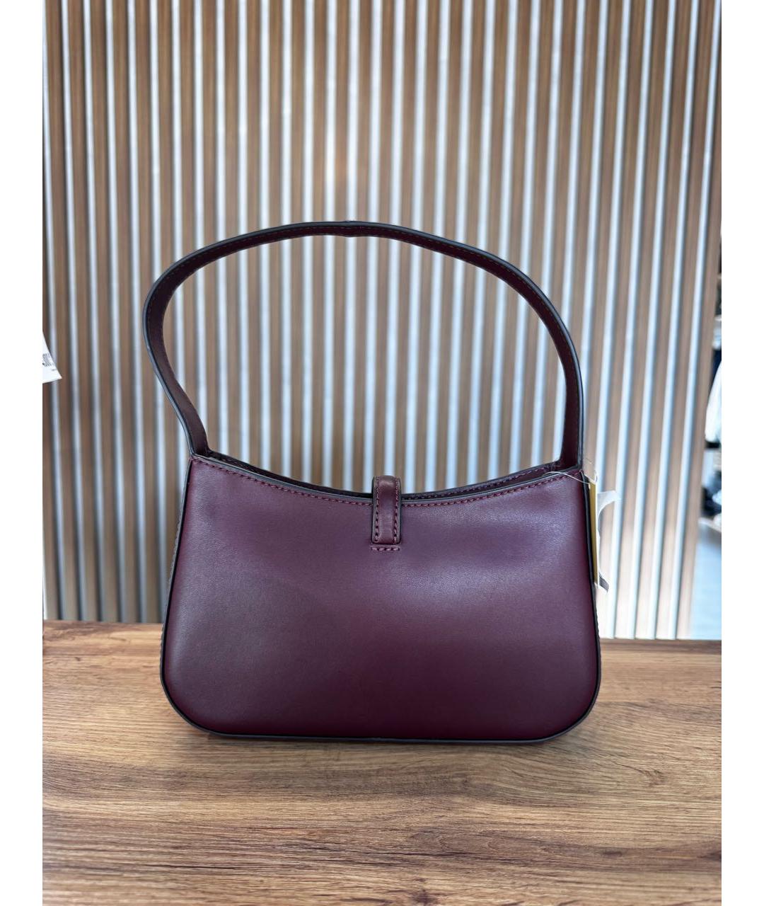 MICHAEL KORS Бордовая кожаная сумка с короткими ручками, фото 3