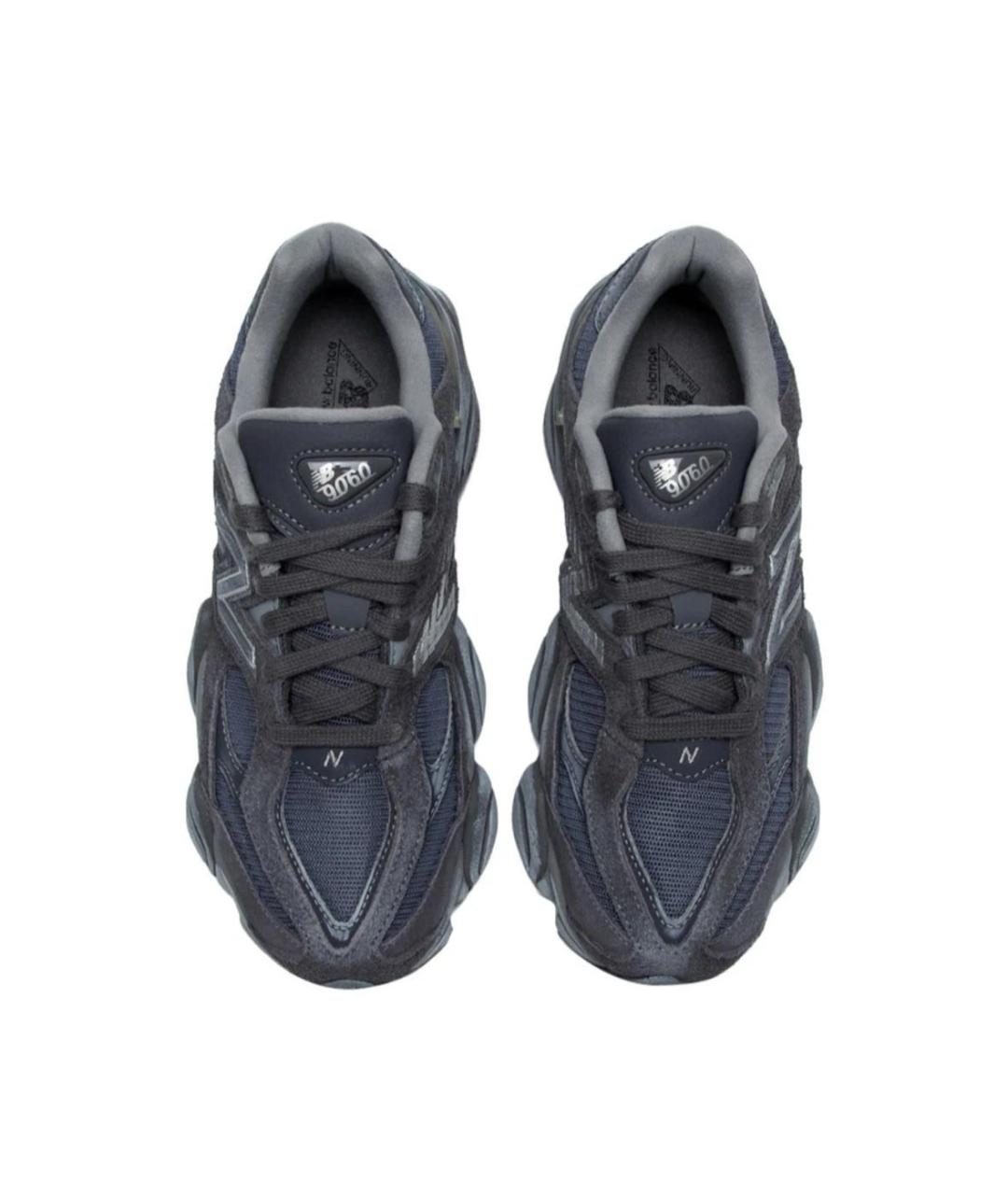 NEW BALANCE Антрацитовые замшевые низкие кроссовки / кеды, фото 3