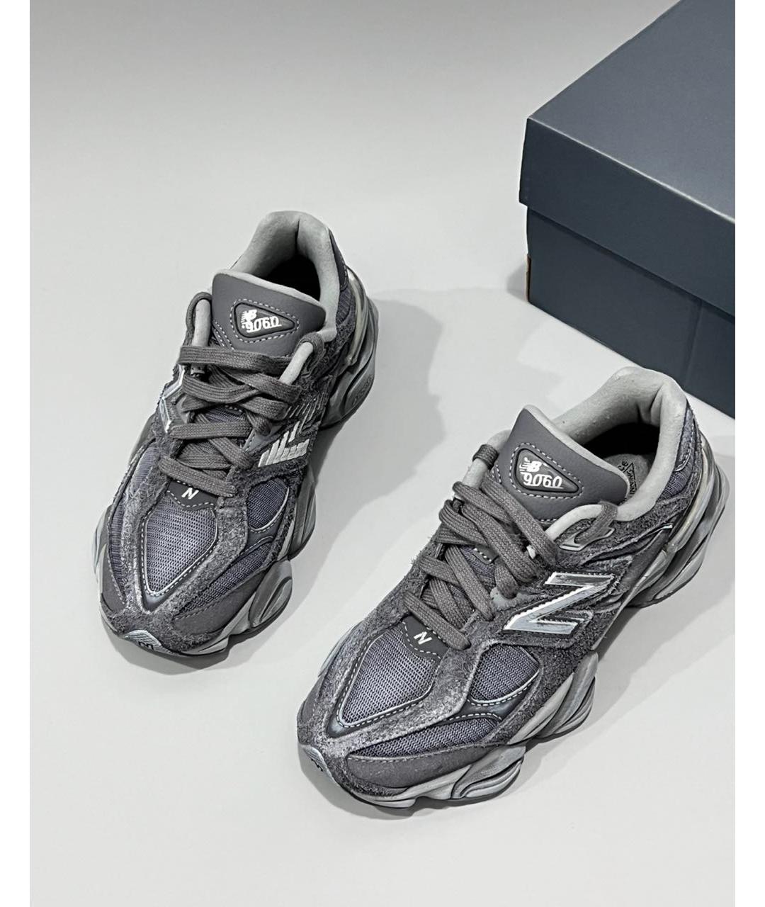 NEW BALANCE Антрацитовые замшевые низкие кроссовки / кеды, фото 7