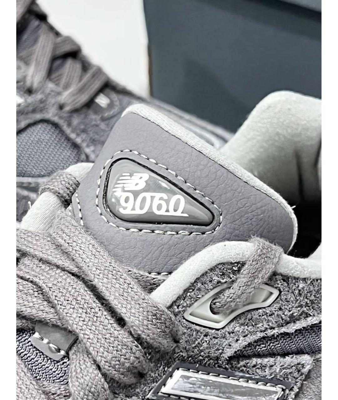 NEW BALANCE Антрацитовые замшевые низкие кроссовки / кеды, фото 5