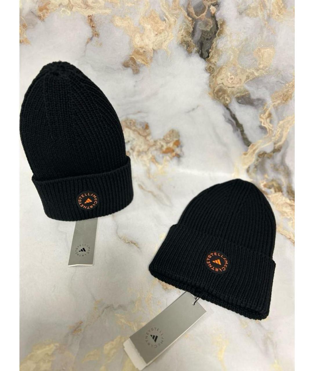 ADIDAS BY STELLA MCCARTNEY Черная хлопковая шапка, фото 3