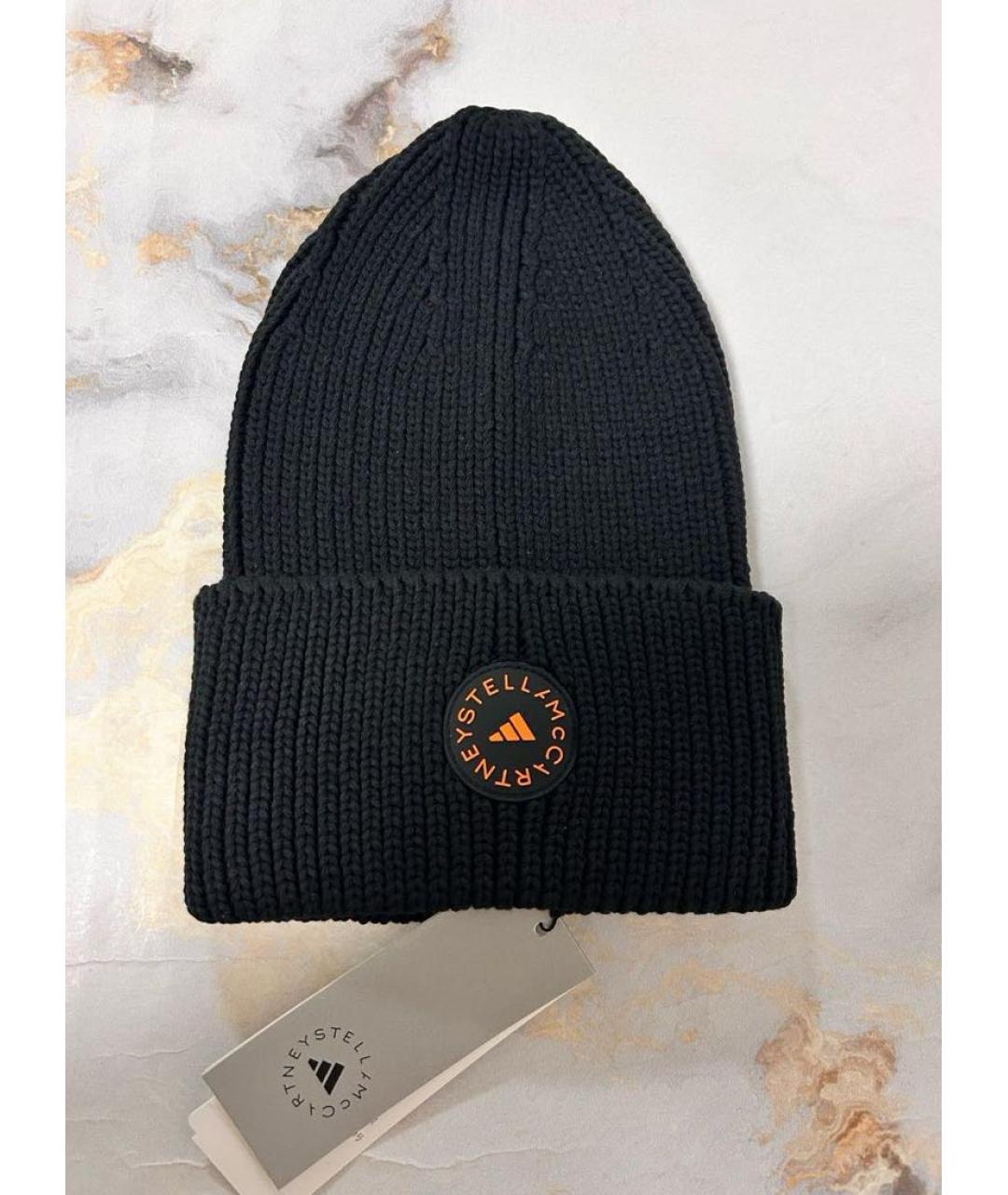 ADIDAS BY STELLA MCCARTNEY Черная хлопковая шапка, фото 2