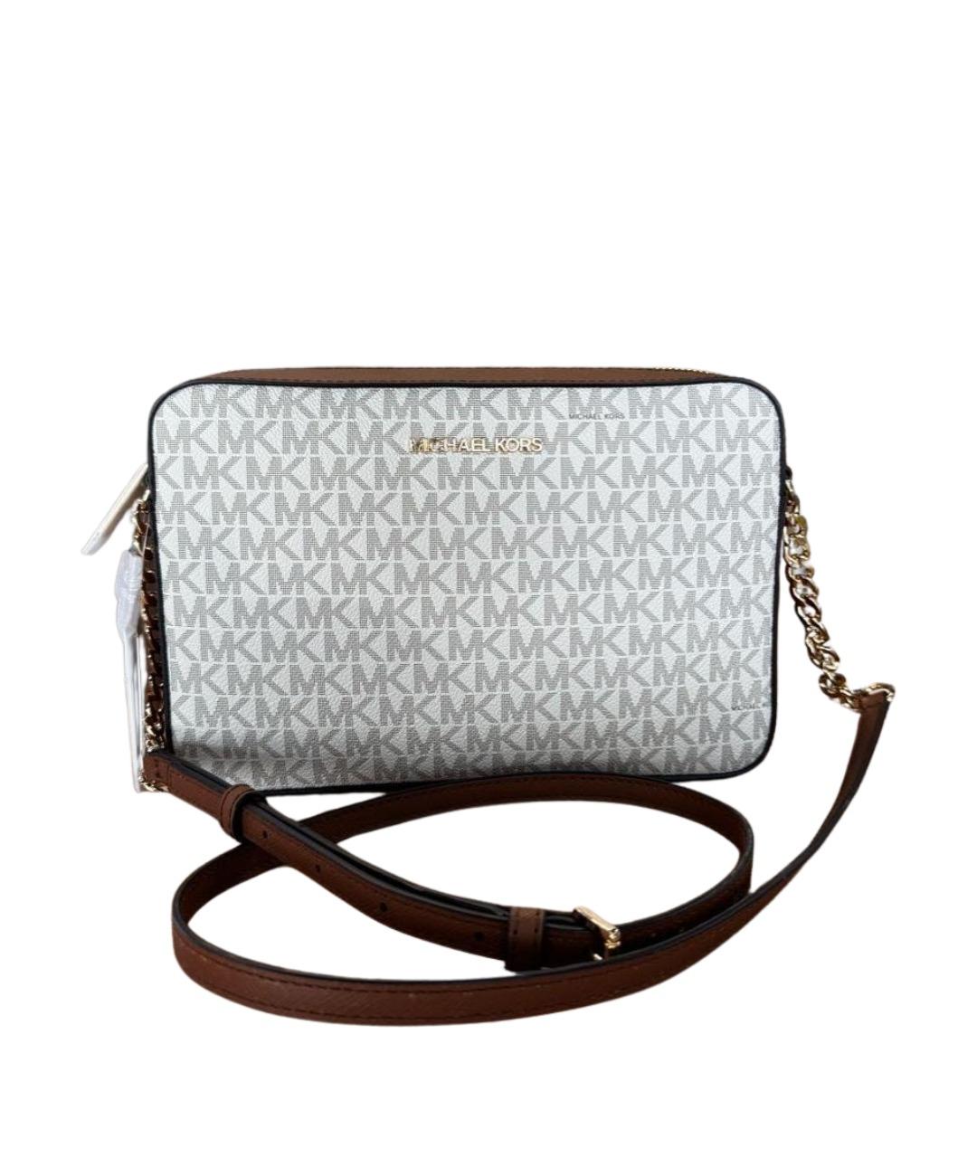 MICHAEL KORS Бежевая кожаная сумка через плечо, фото 1