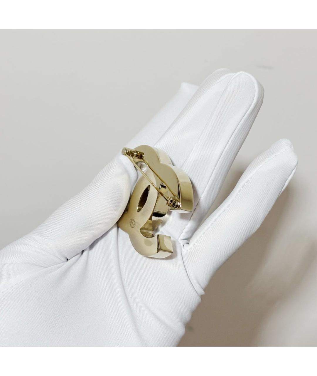 CHANEL Белая металлическая булавка / брошь, фото 5