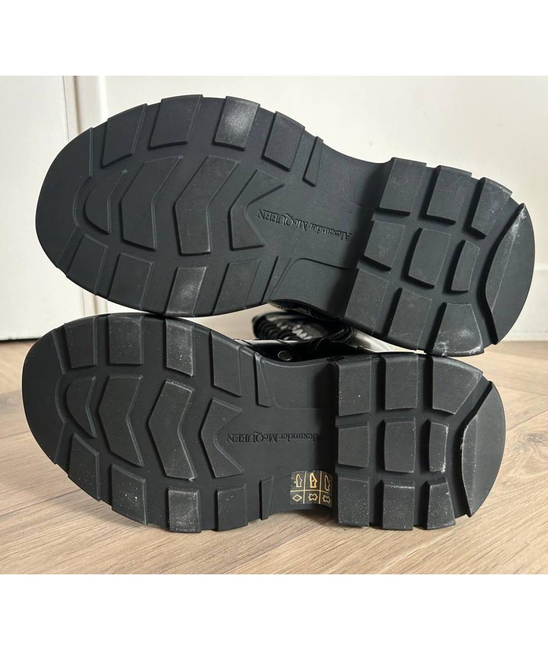 ALEXANDER MCQUEEN Черные кожаные сапоги, фото 8