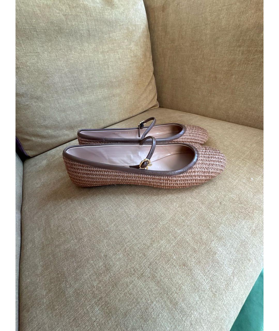 SERGIO ROSSI Коричневые балетки, фото 8