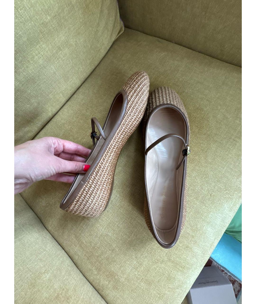 SERGIO ROSSI Коричневые балетки, фото 5