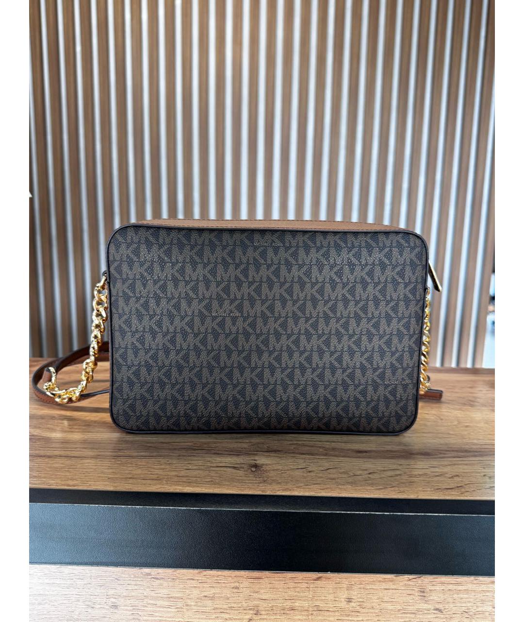 MICHAEL KORS Коричневая кожаная сумка через плечо, фото 3